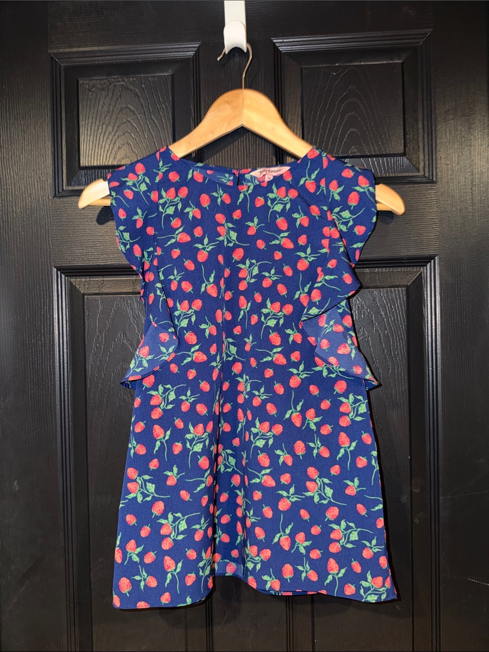 Juicy Couture Navy Strawberry Print Top XS